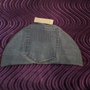 Unique Upcycled Denim Clutch Bag